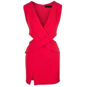 Kendall + Kylie Deep Plunge Cut Out Dress for women's (XS/Extra small)